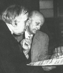 EE und Heinz Tiessen in Berlin auf der Generalprobe der 3. Symphonie (1958)